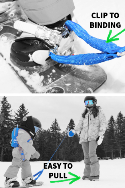 MDXONE retractable snowboard teaching leash