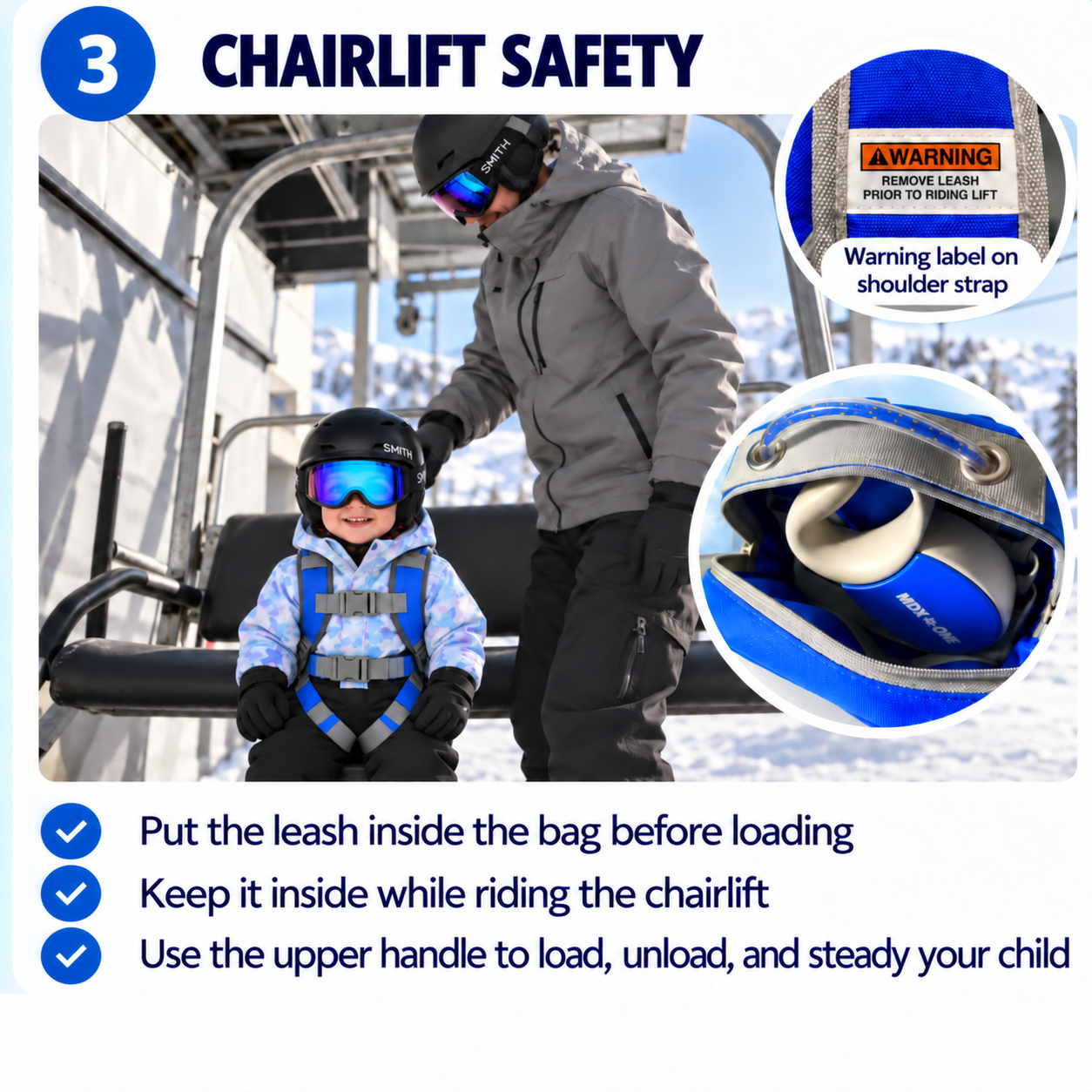 Safety step 3: MDXONE Chairlift Safety Guide
